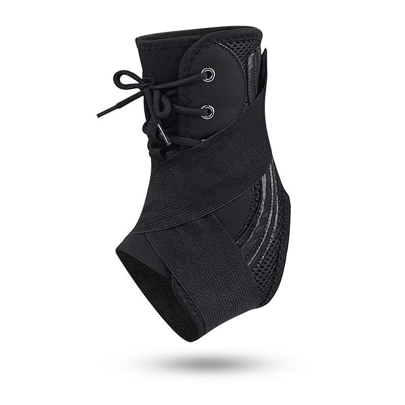

Новый фиксатор голеностопа с 4 пружинами, фиксированный, компрессионный, спортивный фиксатор голеностопа, защита от растяжений, фиксатор голеностопа на шнуровке L чёрный