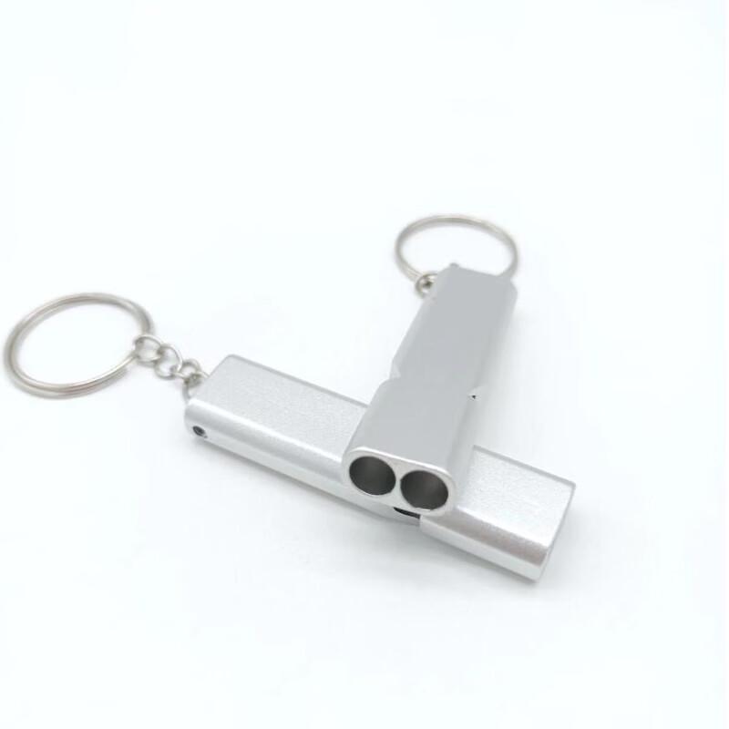 Miflame Dual-Frequency Dual-Tube Aluminum Survival Whistle