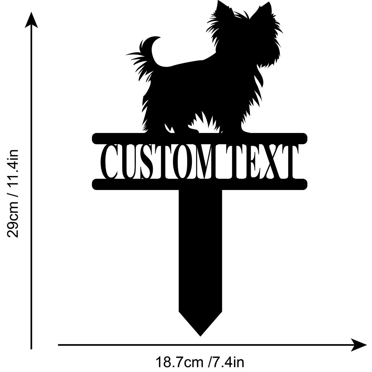 Personalized Yorkshire Terrier Metal Yard Stake for Dog Lovers