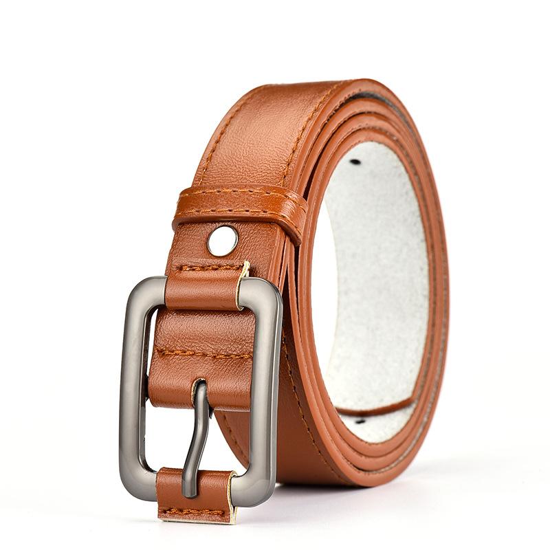 Hong Kong Style Cool Belt Male Young Student Simple Belt Female Personality Black