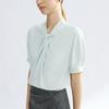 Women's Twist V-Neck Short Sleeve Blouse