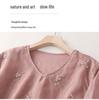 Summer Cotton Linen Patchwork Organza Shirt - Retro Artistic Zen Tea Ceremony Loose Top for Women