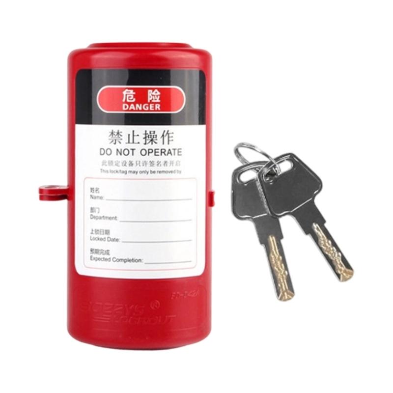 Plastic Tagout Plug Power Lock Plug Lockout Device Industrial Household Plug Lock Plug Lockout with Locking Label
