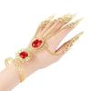 1 Paar Goldfarben Indischer Tanz Fingerspitzen Indischer Thailändischer Bauchtanz Armband Kostüm