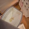 Bai Nian Yin Fang S925 Sterling Silver Round Coin Necklace - Exquisite Chinese Style 'Fat Fu' Design, Gift for Auspiciousness