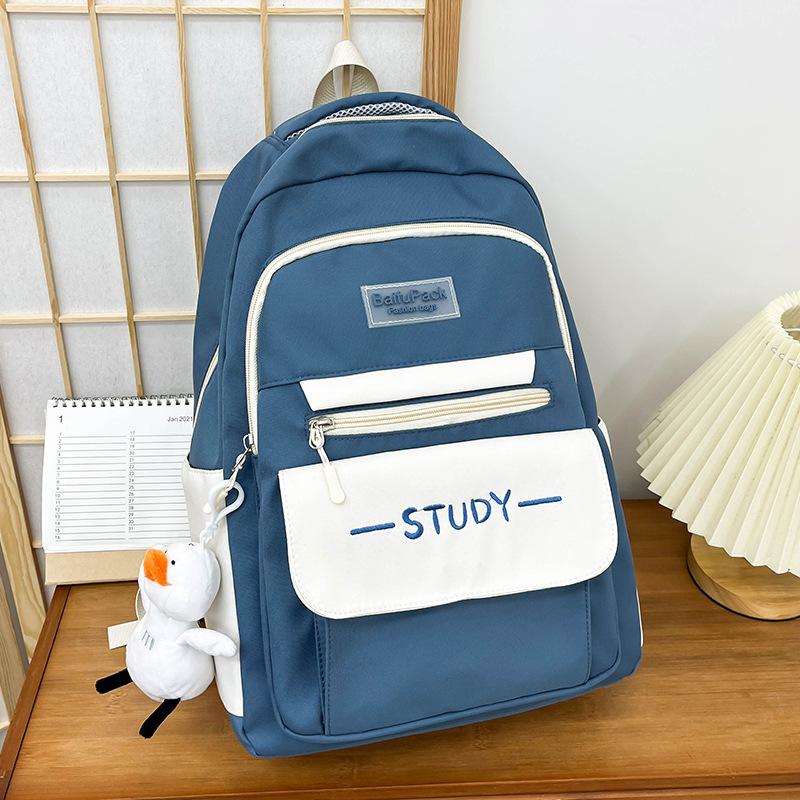 School Bag Elementary School Girl Burgundy Junior High School Backpack High School Student College Student Backpack