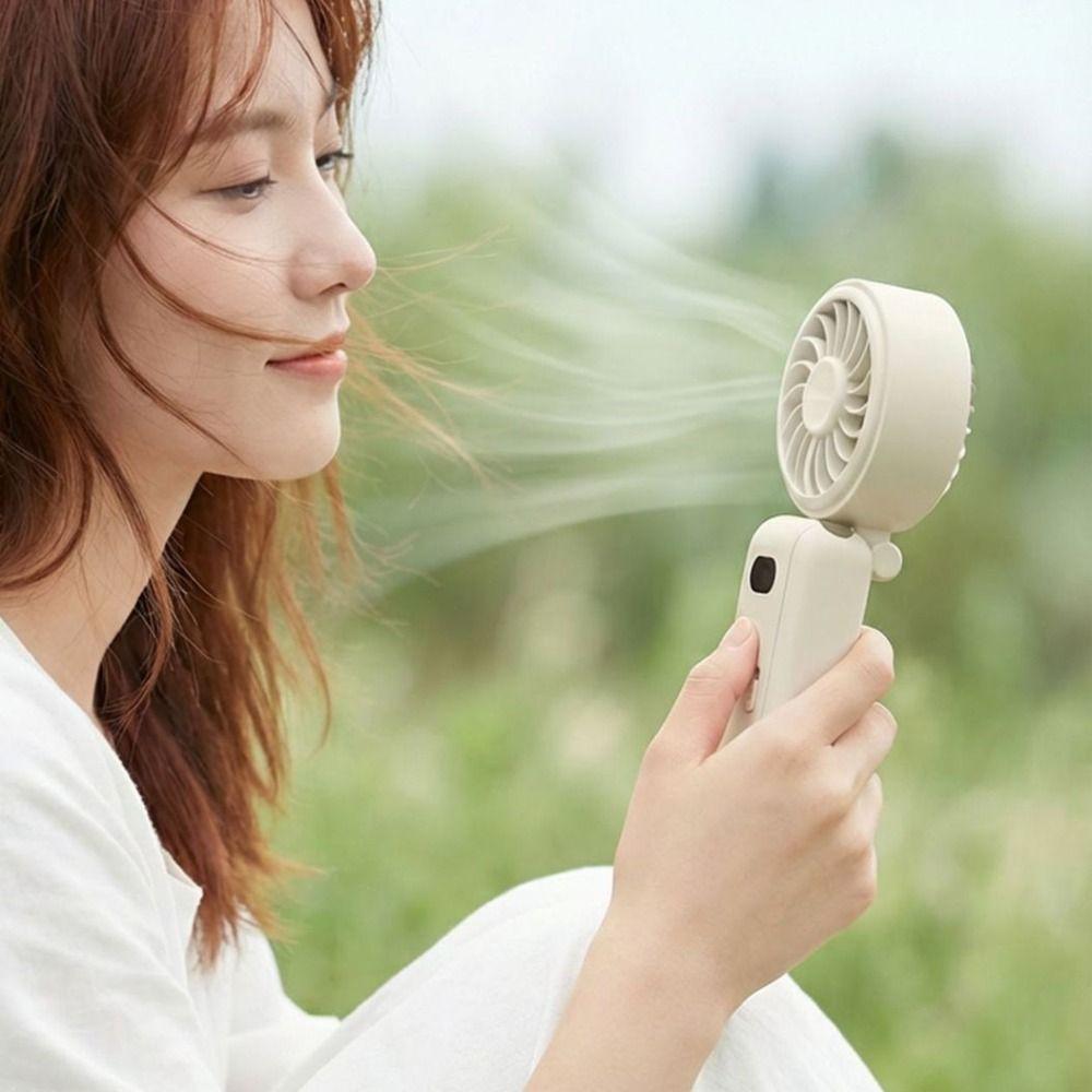 Silent Fan Folding Fan Silent Operation USB Rechargeable Fan Portable Handheld Fan  For Umbrella