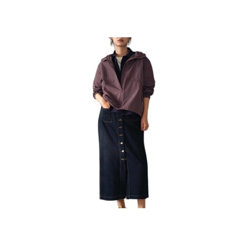 Timberland Casual Comfortable Soft Denim Maxi Skirt Women Skirts Indigo A6XXA-B71