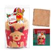 Unique Cake Shaped Coral Fleece Towel Sweet Cone Box,Christmas Eve New Year's Eve Company Event Gift Companion Gift