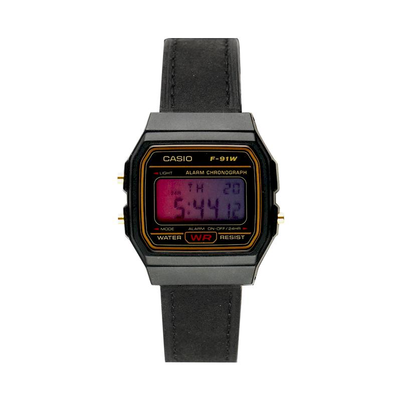 CASIO Customized watch modified series sunset Quartz leather strap same style for men and women black dial LuoRiHuangHunHeiSeBiaoPan(BinHaiDao)