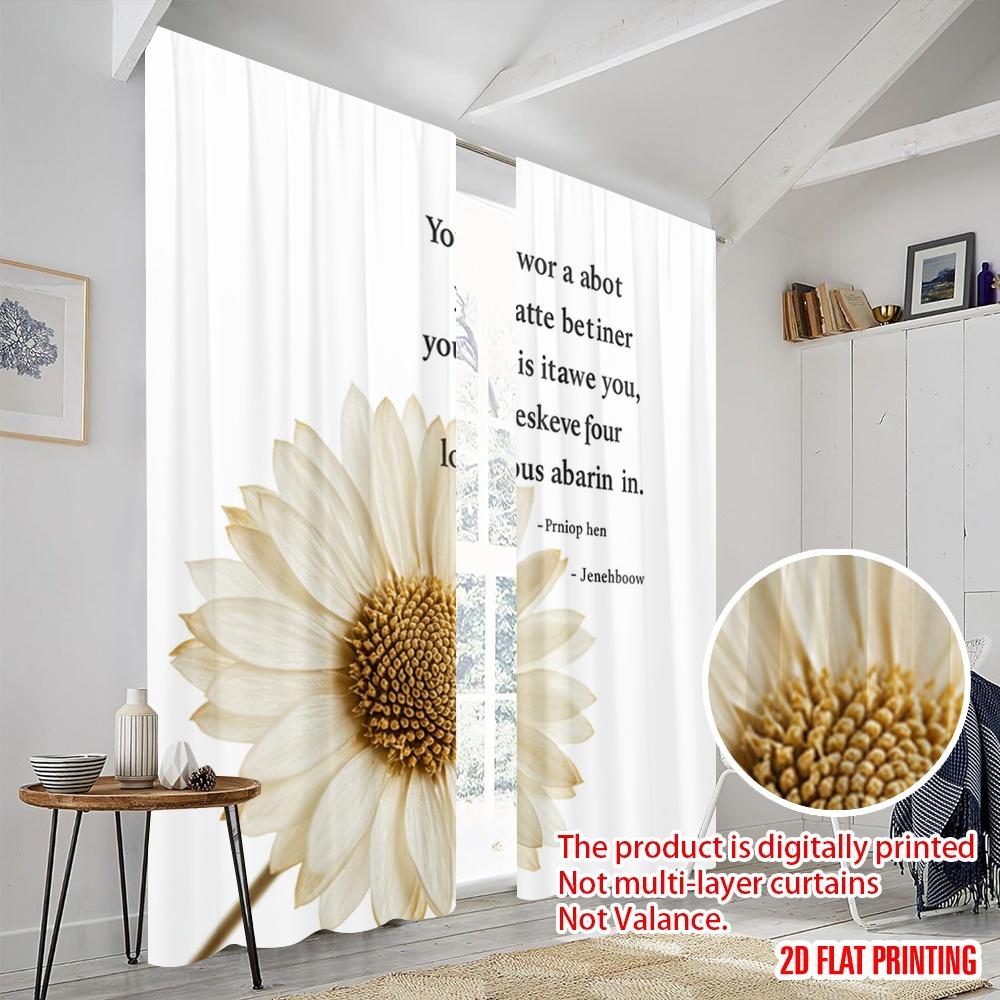 2pcs 2D Flat Printing Curtain Fall In Love Best Version Yourself Polyester Without Electricity Birthday Party Perfect for