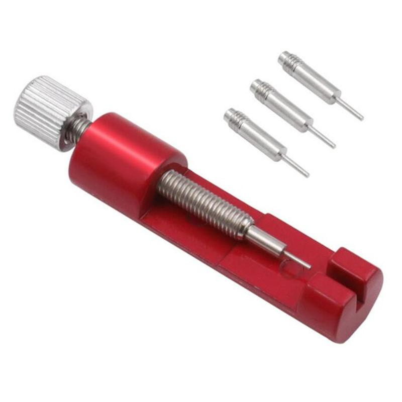 

Металлический инструмент для ремонта часов, инструмент для регулировки ремешка часов с помощью штифта для часов, инструмент для снятия штифта для браслета, легко снимается, регулируется красный