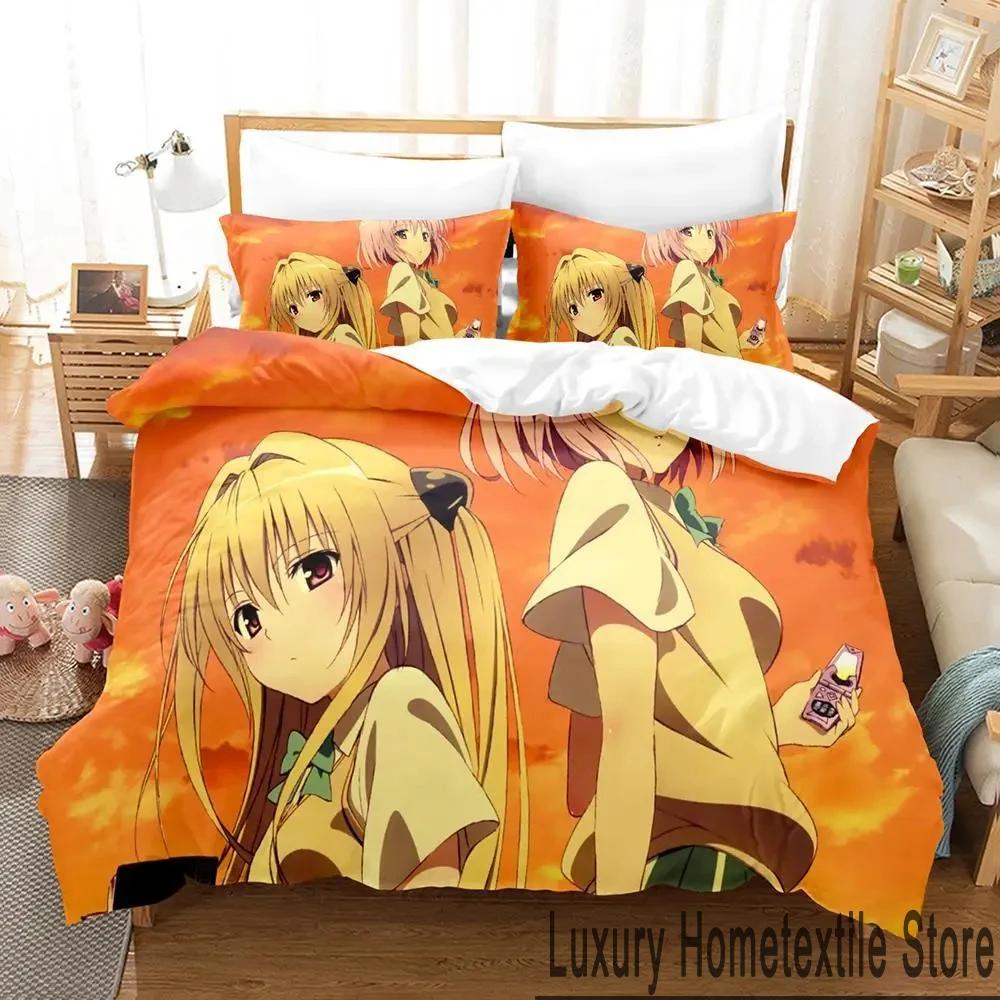3D Print To Love Ru Darkness Bedding Set Boys Girls Twin Queen King Size Duvet Cover Pillowcase Bed Boys Adult