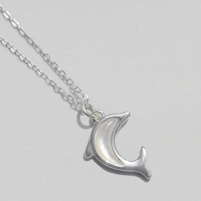 Women's Fashion Accessories Daily Dolphin Mother-of-Pearl Necklace