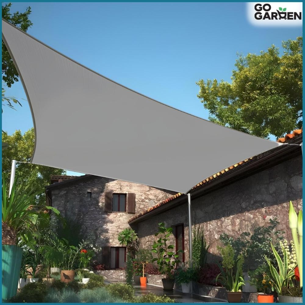 Shade sail, UV sun protection material, graphite, garden canopy, 3x2m