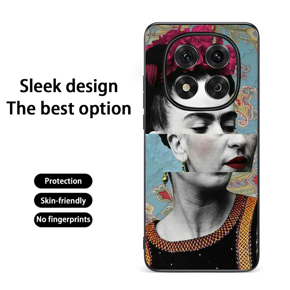 

Painting F-fri-daS art Kahlos pattern Phone Case For Redmi Note 14 13 12 11 Pro Plus S 5G 14C A3 Soft Black Phone Cover Redmi Note11Pro4G5G
