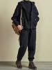Autumn Winter Retro Loose Thickened Sportsuit Women Elegant Fleece Casual Hooded Sweatshirt Y2k 2-piece Set Fashion New Clothes