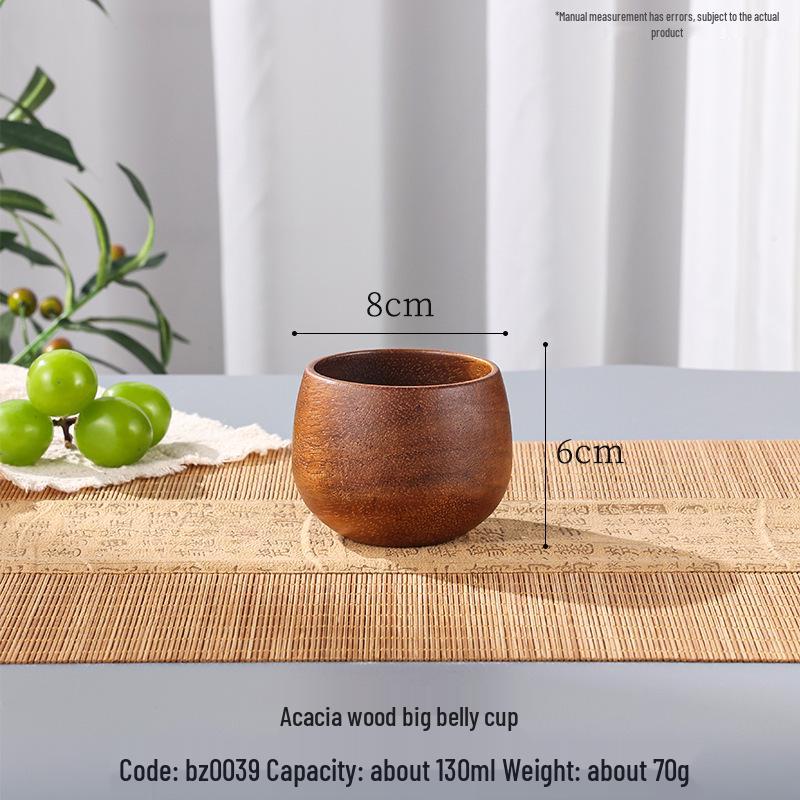 

Японский Зизифус Деревянный Изолированный Бокал для Вина - Маленькая Ретро Дорожная Кружка, Большая Пузатая Чашка для Чая