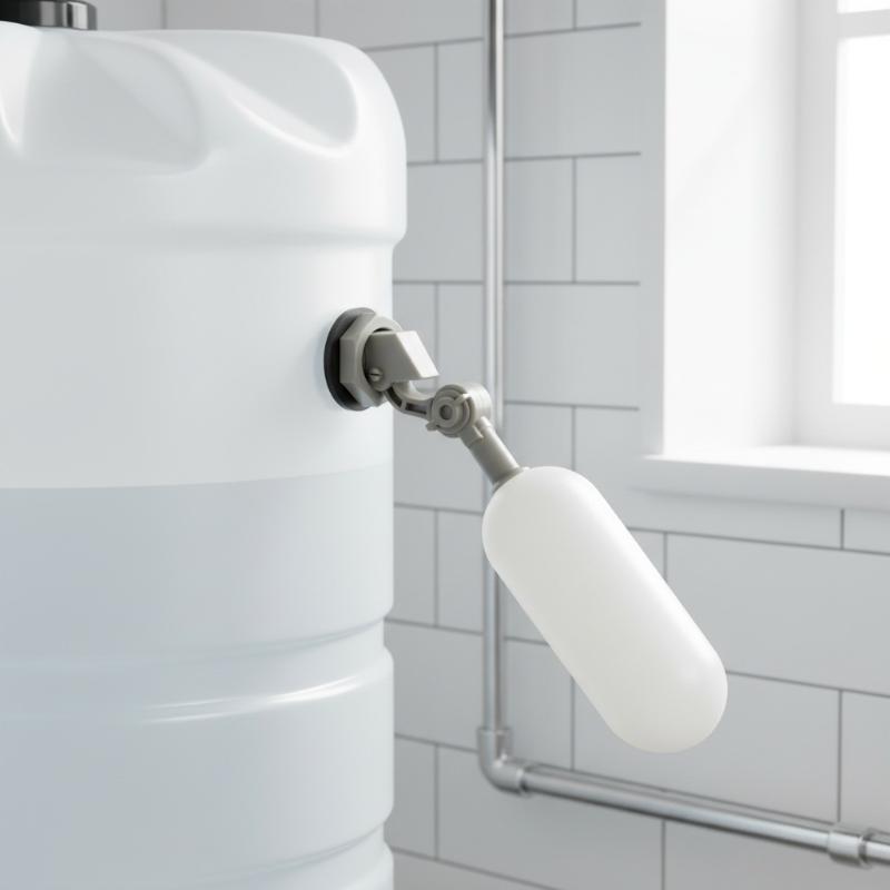 1PCS DN15 Adjustable 1/2  Floating Auto Fill Valve Automatic Fill Tank Water Level Control 1/2  Thread Plastic Float Ball Valve Gray
