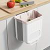 Papelera de cocina plegable de pared, ahorra espacio en la puerta del armario, capacidad de 10 l, diseño sin curvas.