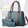 Color Trendy Block Mom And Child Bag Spacious Medium Size Pu Shoulder And Crossbody Bag For Women