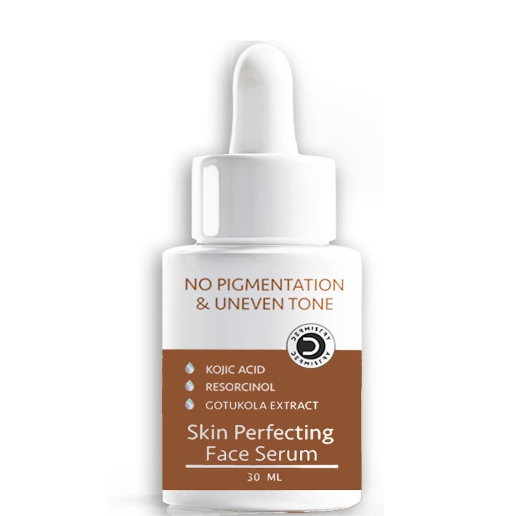 Dermistry 2% Kojic Acid Glowing Skin Face Serum with Gotukola Resorcinol for Pigmentation Dark Spots Uneven Skin Tone D De Tan Removal & Lightening