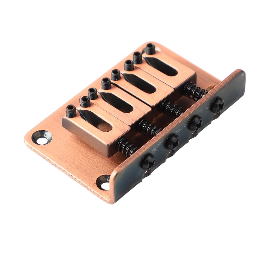 Guitar Fixed Bridge Electric Bass Hardtail Saddle Bridge Tool Metal for 4 String Ukulele GA909