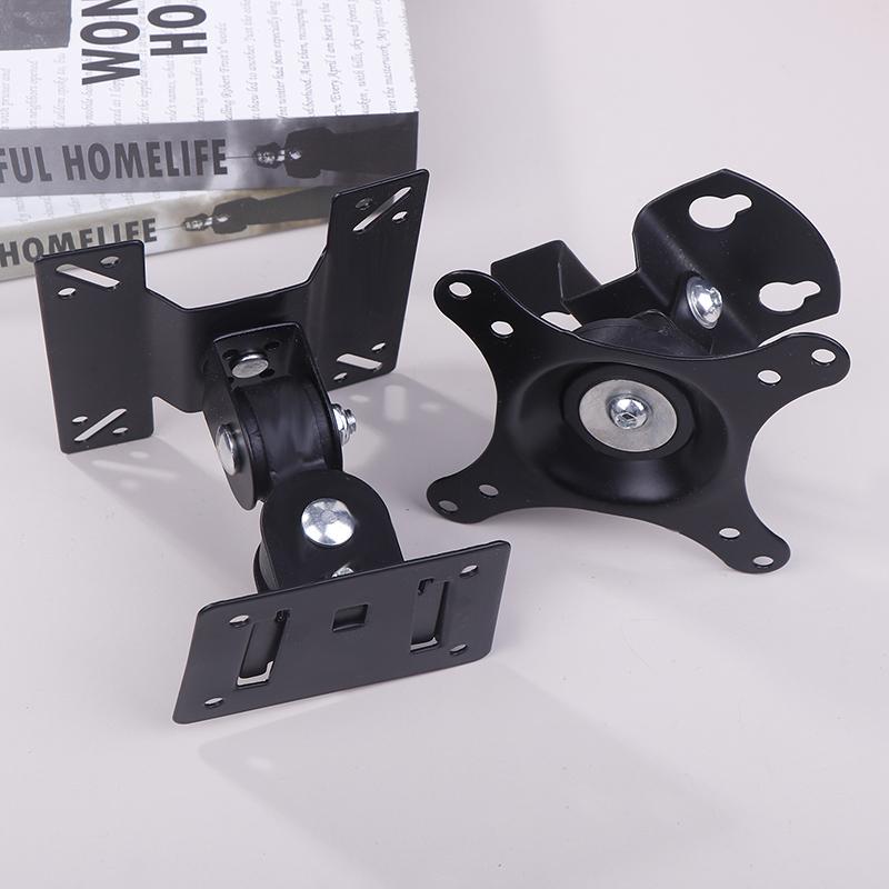 1Set 14-24/27Inch Tv Mounts Lcd Led Monitor Wall Mount Bracket Fixed Flat Panel Tv Frame Support 180 Degrees Tilt Angle W/Screw