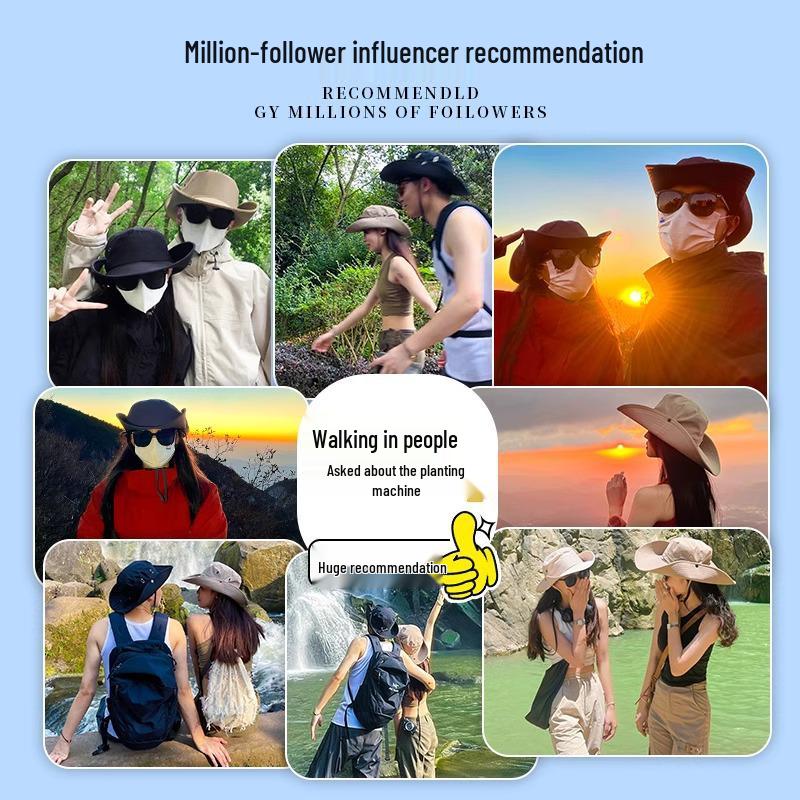 May Day Men's Outdoor Sunshade Hat - Large Brim for Mountaineering, Hiking, and Desert Adventures