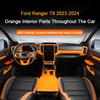 Orange Car Central Gear Shift Panel Rear Air Outlet Frame Door Trim Strip For Ford Ranger Raptor Wildtrak T9   2024 2025