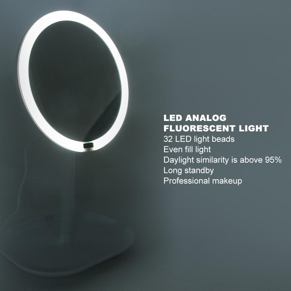 Makeup Mirror 10X Magnification LED Induction Portable Vanity Mirror for Home Dormitory