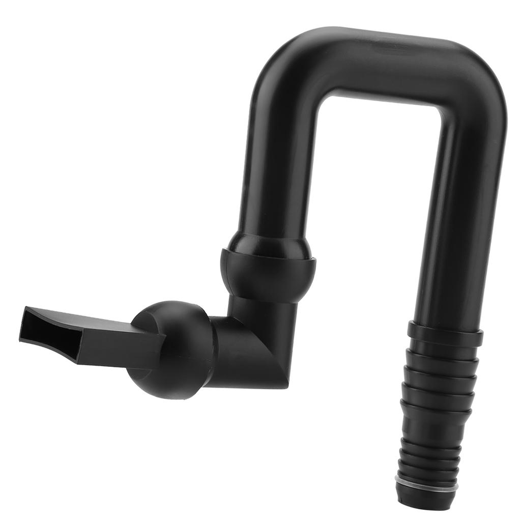Aquarium U shaped Water Outlet Flexible Free Rotate Nozzle Black for Fish Tank