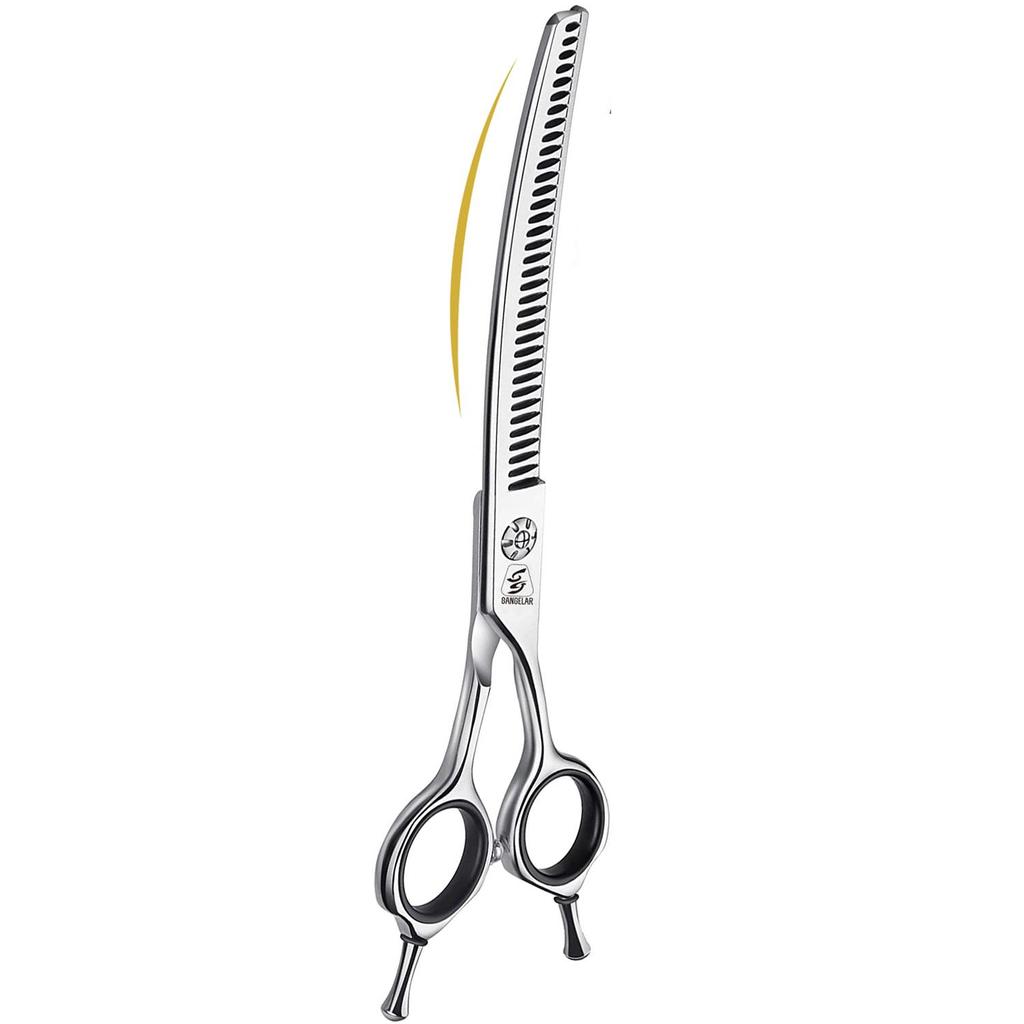Sangelar 7 inch Professional Top Grade Japan 440C Fishbone Pet Thinning Scissors Dog Grooming Tools Super Steel Pet Hair Scissors Tools