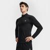 Fila Fleece Version Warm Simple Sports Training Comfortable Versatile Knitted Long Sleeve T-Shirt Men Tops Deep-Black A11M611217FBK