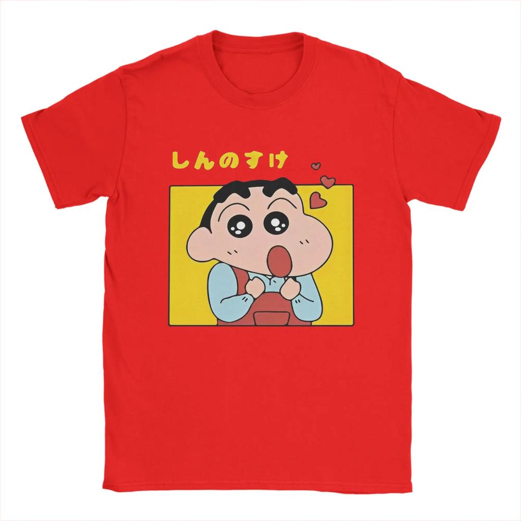 Crayon Shinchan Shiro Anime T Shirts Unisex Unisexs 100 Cotton Novelty Tshirts Crew Neck Tees Short Sleeve Tops Party