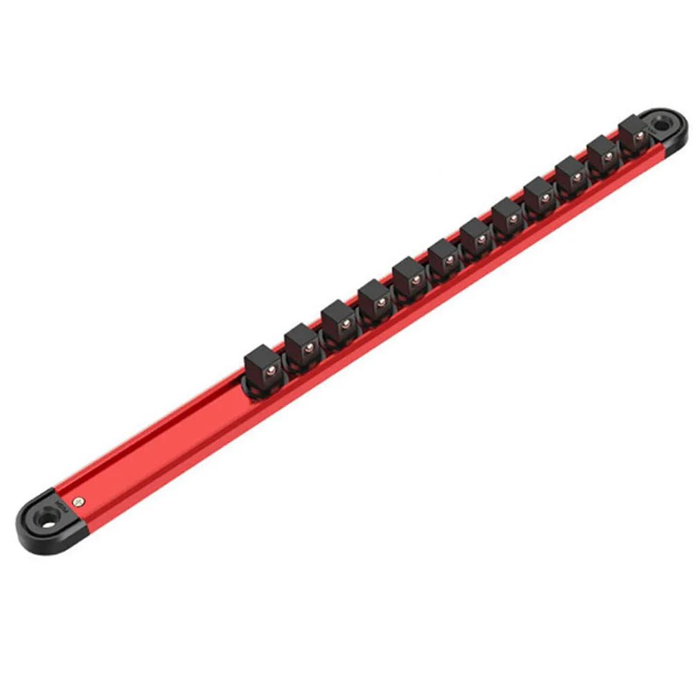 Magnetic Socket Rail 360 Swivel Holder Efficient Garage Storage Heavy Use Socket Organizer With Magnetic Clips