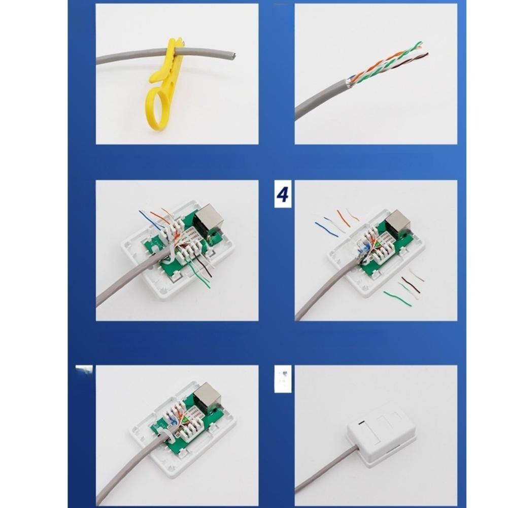 Network Panel Box Single/dual Port Shielded Category 6 Network Junction Boxes For Network Shielded CAT6 Module Spare Parts