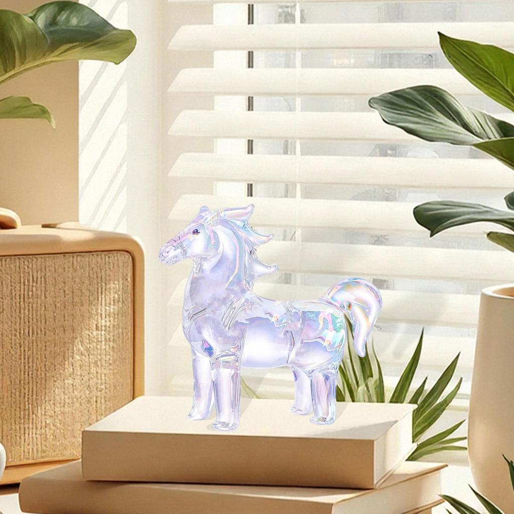 Handcrafted Crystal Horse Figure Abstract Animal Luxury Decorative Figurines for Home Decoration Accessories