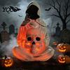 Exquisite Halloween Light for Display Skull Light, Spooky Gothic Style Ornament, Waterproof Decorative Handmade Sculpture Meditation Indoor Tabletops