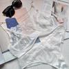Intimo Sexy in Pizzo Francese: Reggiseno a fascia taglie forti, ultra-sottile e anti-cedimento