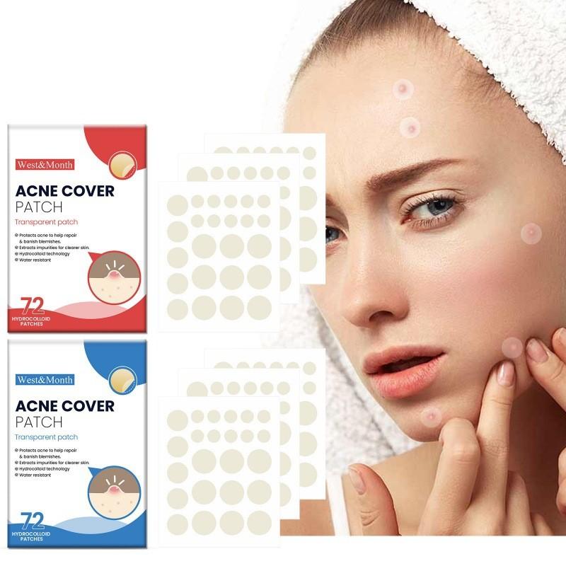 

Лечебные пластыри от прыщей для всех типов кожи, точечные наклейки для лица и кожи, чтобы избавиться от прыщей и прыщей, 72 шт.