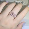 Micro-Plated Rose Gold Color Separation 18K Diamond Ring Flower Ring Women'S Electroplated Tree