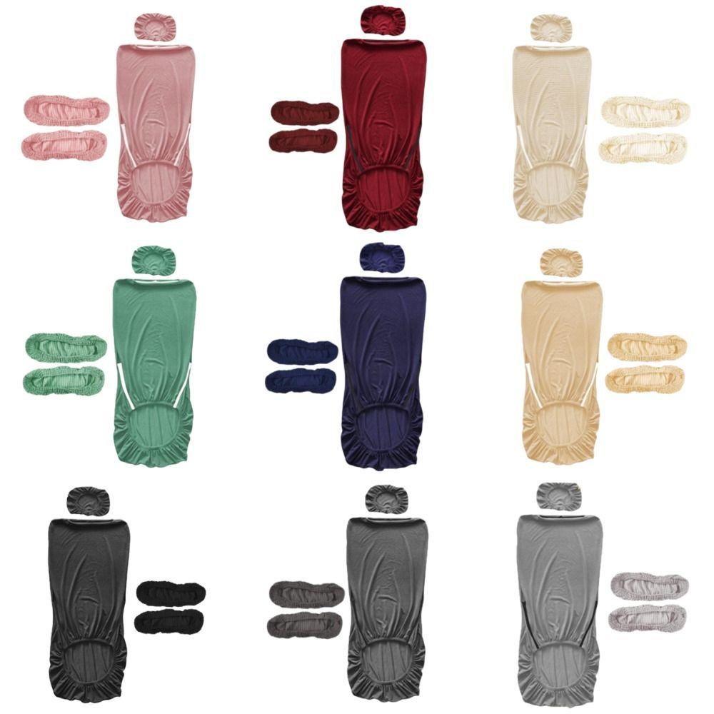 Universal Elastic Office Chair Cover Solid Color Headrest Cover Armchair Slipcovers Washable Gaming Chair Cover