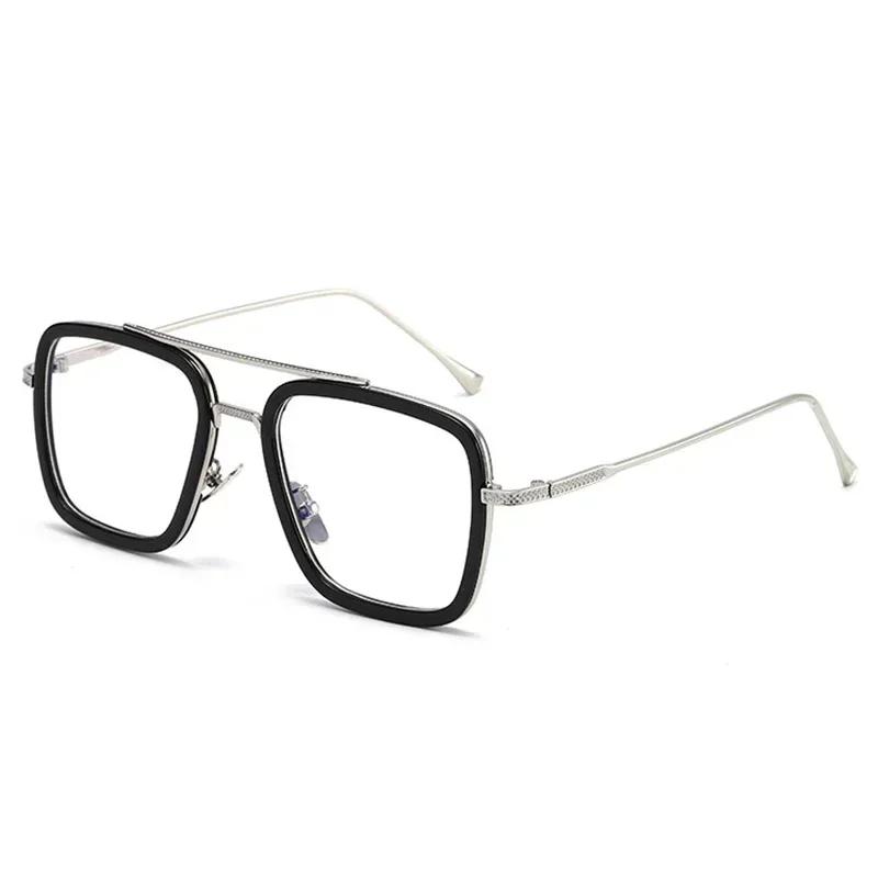 High Quality Durable High Quality Fashion Tony Stark Sun Glasses Iron Man Sun Glasses Vintage Square Metal Frames