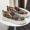 Fashion Luxury Loafers Man Platform Canvas Shoes Fashion Bear Print Casual Men Shoes Design Autumn Classic Slip-on Shoes Men Espadrilles