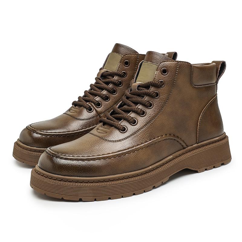 Men's autumn/winter boots High quality luxury minimalist style Work and office Outdoor fashion high top leather shoes