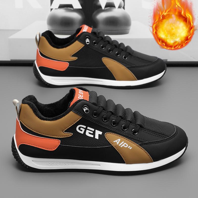 Pedal Herrenschuhe Herbst und Winter Forrest Sports Sneaker Laufen Herren Freizeitschuhe Weiß Schuhe mit dicker Sohle