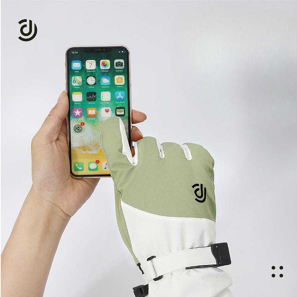 Nouveaux Gants de Ski d'Hiver pour Femmes Chauds et Imperméables Cinq Doigts Sports Extérieur Épaissis Écran Tactile Gants de Cyclisme pour Hommes