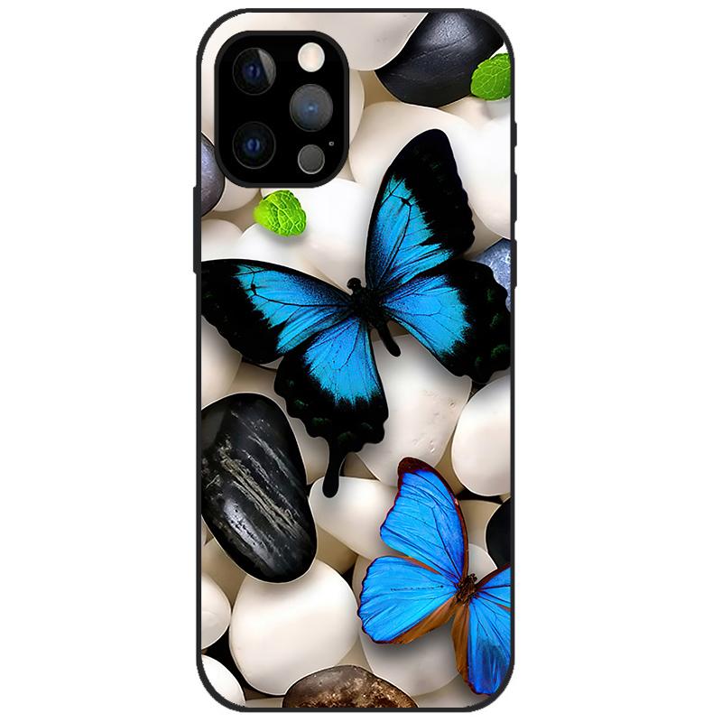 For iPhone 12 Pro Case iPhone12 Pro Bumper Silicon TPU Soft Phone Cover For iPhone 12 Pro Max / 12 Mini Case Cartoon Funda 12Pro