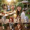 Weiches Garn DIY Handgehäkeltes Hut-Set Warmer Drachen Wolf Frosch Hut Party Cosplay